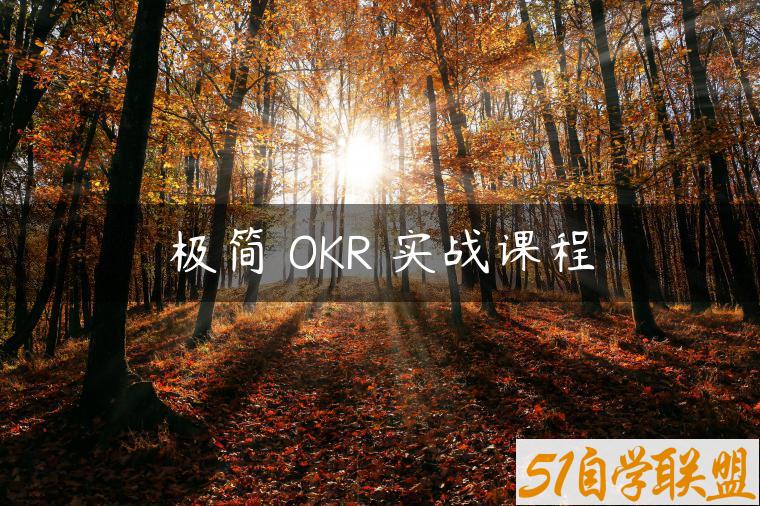 极简 OKR 实战课程-资源目录圈子-课程资源-51自学联盟