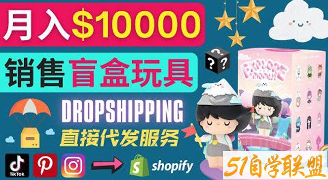 Dropshipping+ Shopify推广玩具盲盒赚钱-资源目录圈子-课程资源-51自学联盟