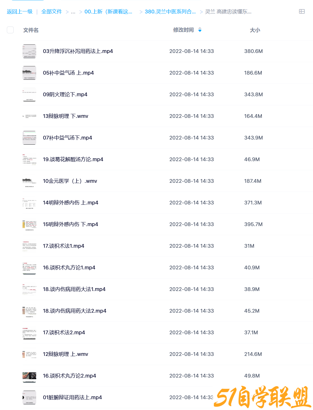 灵兰高建忠读懂东垣完结-资源目录圈子-课程资源-51自学联盟