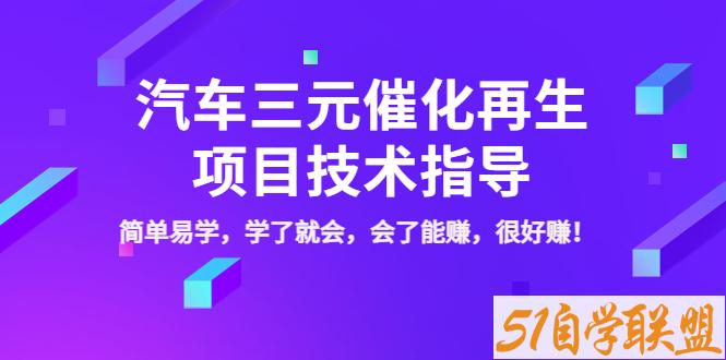 废铁哥·汽车三元催化再生项目技术指导-资源目录圈子-课程资源-51自学联盟