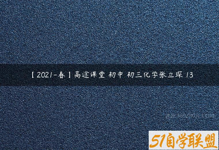 【2021-春】高途课堂 初中 初三化学张立琛 13
