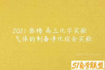 2021 张梅 高三化学实验 气体的制备净化综合实验-51自学联盟