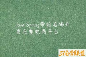 Java Spring带前后端开发完整电商平台-51自学联盟