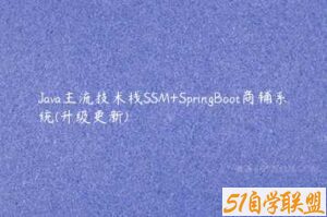 Java主流技术栈SSM+SpringBoot商铺系统(升级更新)-51自学联盟