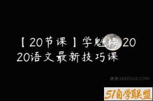 【20节课】学魁榜 2020语文最新技巧课-51自学联盟
