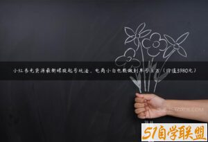 小红书无货源最新螺旋起号玩法，电商小白也能做到单号上万（价值3980元）-51自学联盟