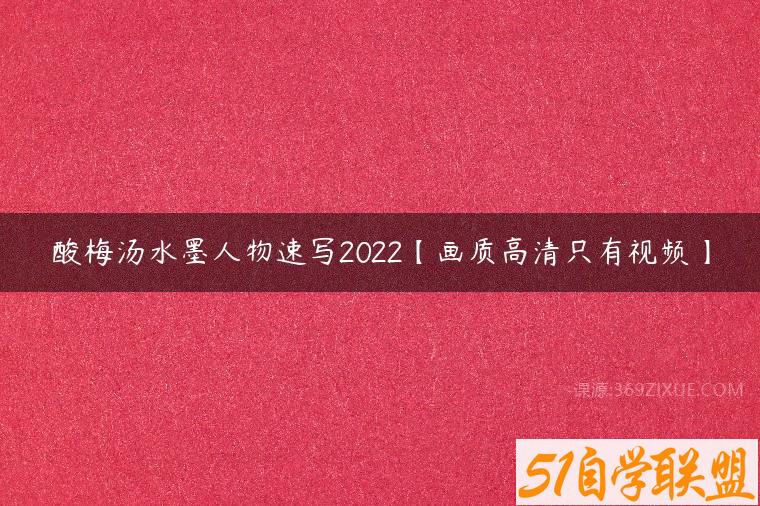 酸梅汤水墨人物速写2022【画质高清只有视频】百度网盘下载