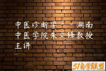 中医诊断学－－湖南中医学院朱文锋教授主讲-51自学联盟