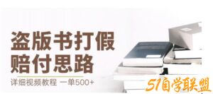 最新盗版书赔付打假项目，一单利润500+【详细玩法视频教程】【仅揭秘】-51自学联盟