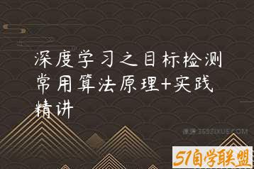 深度学习之目标检测常用算法原理+实践精讲-51自学联盟