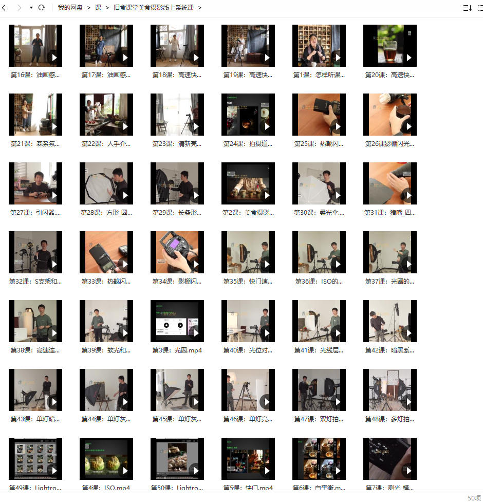 图片[1]-旧食美食摄影线上系统课2020年【画质一般只有视频】-设计师圈子-课程资源-51自学联盟