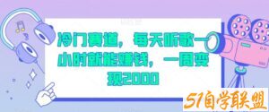 冷门赛道，每天听歌一小时就能赚钱，一周变现2000【揭秘】-51自学联盟