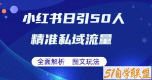 全面解析小红书图文引流日引50私域流量【揭秘】-51自学联盟