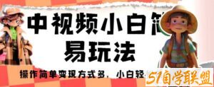 中视频小白简易玩法，操作简单变现方式多，小白轻松日入500+！【揭秘】-51自学联盟