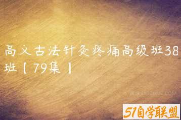 高义古法针灸疼痛高级班38班【79集】-51自学联盟