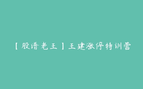 【股谱老王】王建涨停特训营-51自学联盟