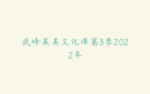 武峰英美文化课第3季2022年-51自学联盟