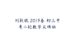 刘颖妮 2019春 初三中考二轮数学尖端班-51自学联盟