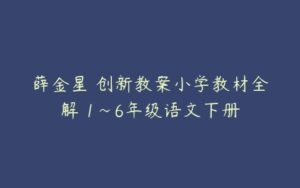 薛金星 创新教案小学教材全解 1~6年级语文下册-51自学联盟