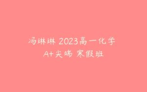 冯琳琳 2023高一化学 A+尖端 寒假班-51自学联盟