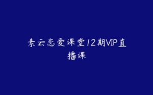 素云恋爱课堂12期VIP直播课-51自学联盟