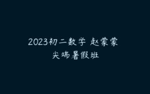 2023初二数学 赵蒙蒙 尖端暑假班-51自学联盟
