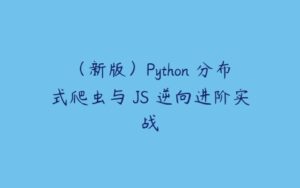 （新版）Python 分布式爬虫与 JS 逆向进阶实战-51自学联盟