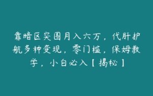 靠暗区突围月入六万，代肝护航多种变现，零门槛，保姆教学，小白必入【揭秘】-51自学联盟