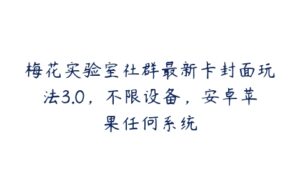 梅花实验室社群最新卡封面玩法3.0，不限设备，安卓苹果任何系统-51自学联盟