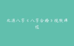 北源八字《八字合婚》视频课程-51自学联盟