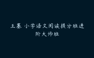 王塞 小学语文阅读提分班进阶大师班-51自学联盟