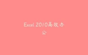 Excel 2010高效办公-51自学联盟