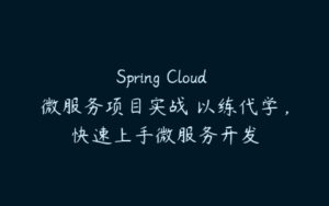 Spring Cloud 微服务项目实战 以练代学，快速上手微服务开发-51自学联盟