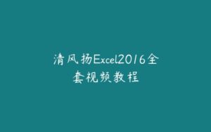 清风扬Excel2016全套视频教程-51自学联盟