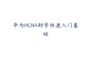 华为HCNA初学快速入门基础-51自学联盟