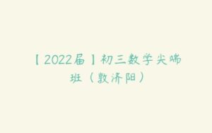 【2022届】初三数学尖端班（敦济阳）-51自学联盟