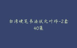 台湾硬笔书法状元叶烨-2套40集-51自学联盟