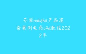 苏梨redsfhit产品渲染案例电商c4d教程2022年-51自学联盟