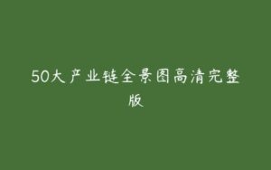 50大产业链全景图高清完整版-51自学联盟