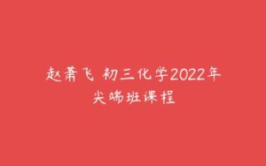 赵萧飞 初三化学2022年尖端班课程-51自学联盟