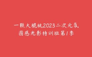 一颗大脆桃2023二次元氛围感光影特训班第1季-51自学联盟