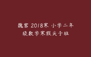 魏宫 2018寒 小学二年级数学寒假尖子班-51自学联盟