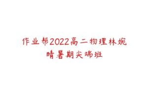 作业帮2022高二物理林婉晴暑期尖端班-51自学联盟