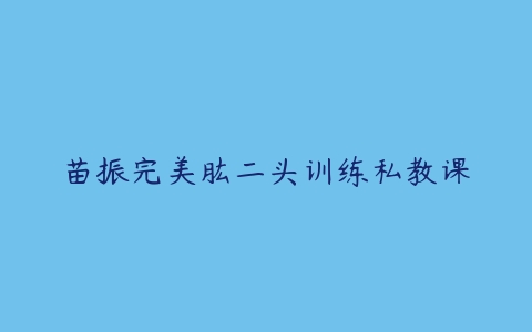 苗振完美肱二头训练私教课-51自学联盟