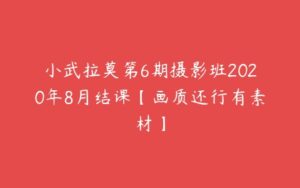 小武拉莫第6期摄影班2020年8月结课【画质还行有素材】-51自学联盟