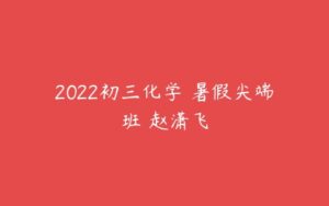 2022初三化学 暑假尖端班 赵潇飞-51自学联盟