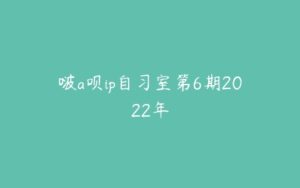 啵a呗ip自习室第6期2022年-51自学联盟