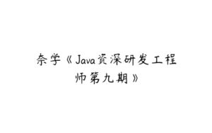 奈学《Java资深研发工程师第九期》-51自学联盟