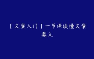 【文案入门】一节课读懂文案奥义-51自学联盟