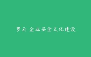 罗云 企业安全文化建设-51自学联盟